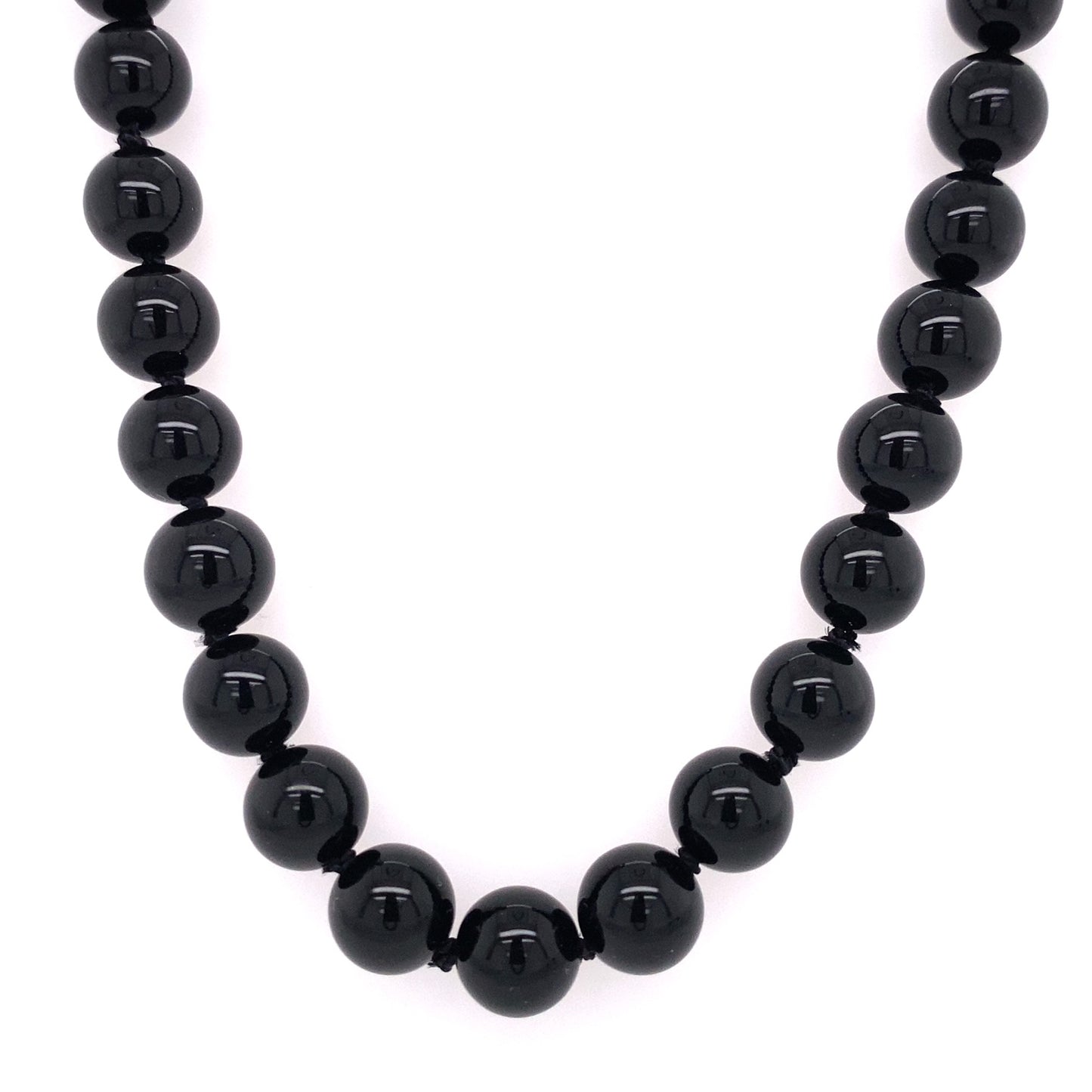 Round Onyx Bead Necklace