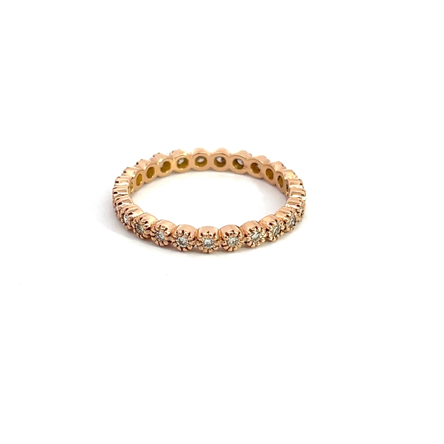 18k Gold Beaded Anniversary Band