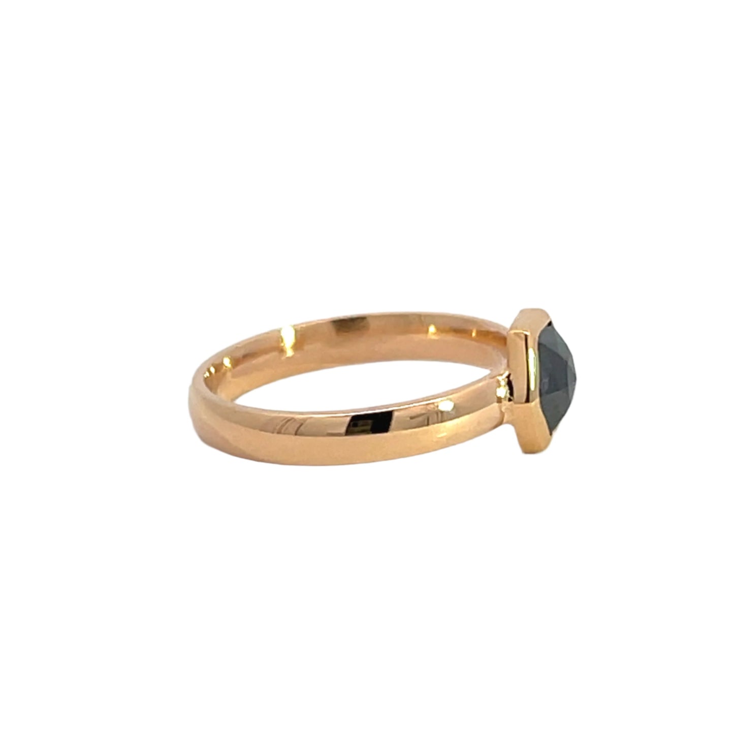 Hexagon Black Diamond Ring
