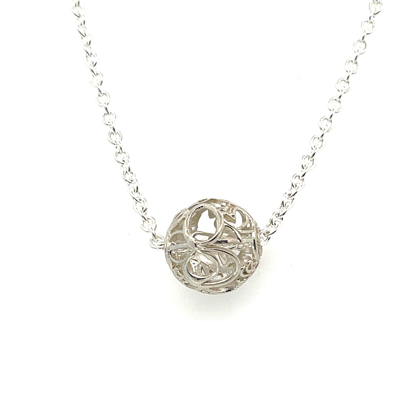 Sterling Silver Greenville Sphere Pendant 15mm