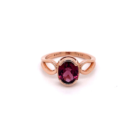 14k Rose Gold Rhodolite Garnet Ring – 2.3 Carats