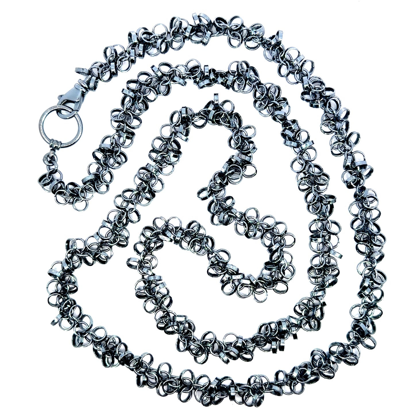 30.5" Oxidized Sterling Silver Confetti Chain