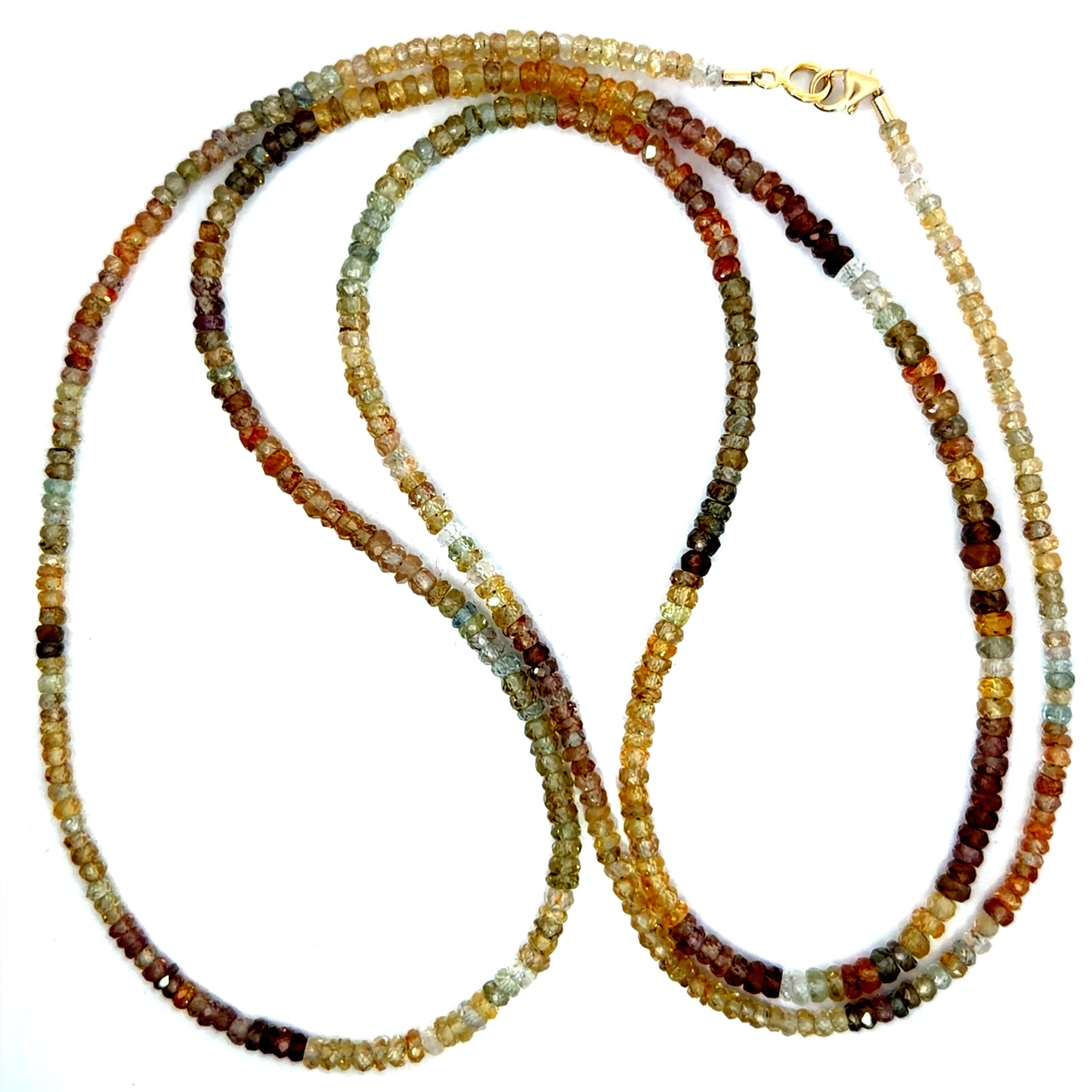 35" Multicolor Brown Zircon Necklace