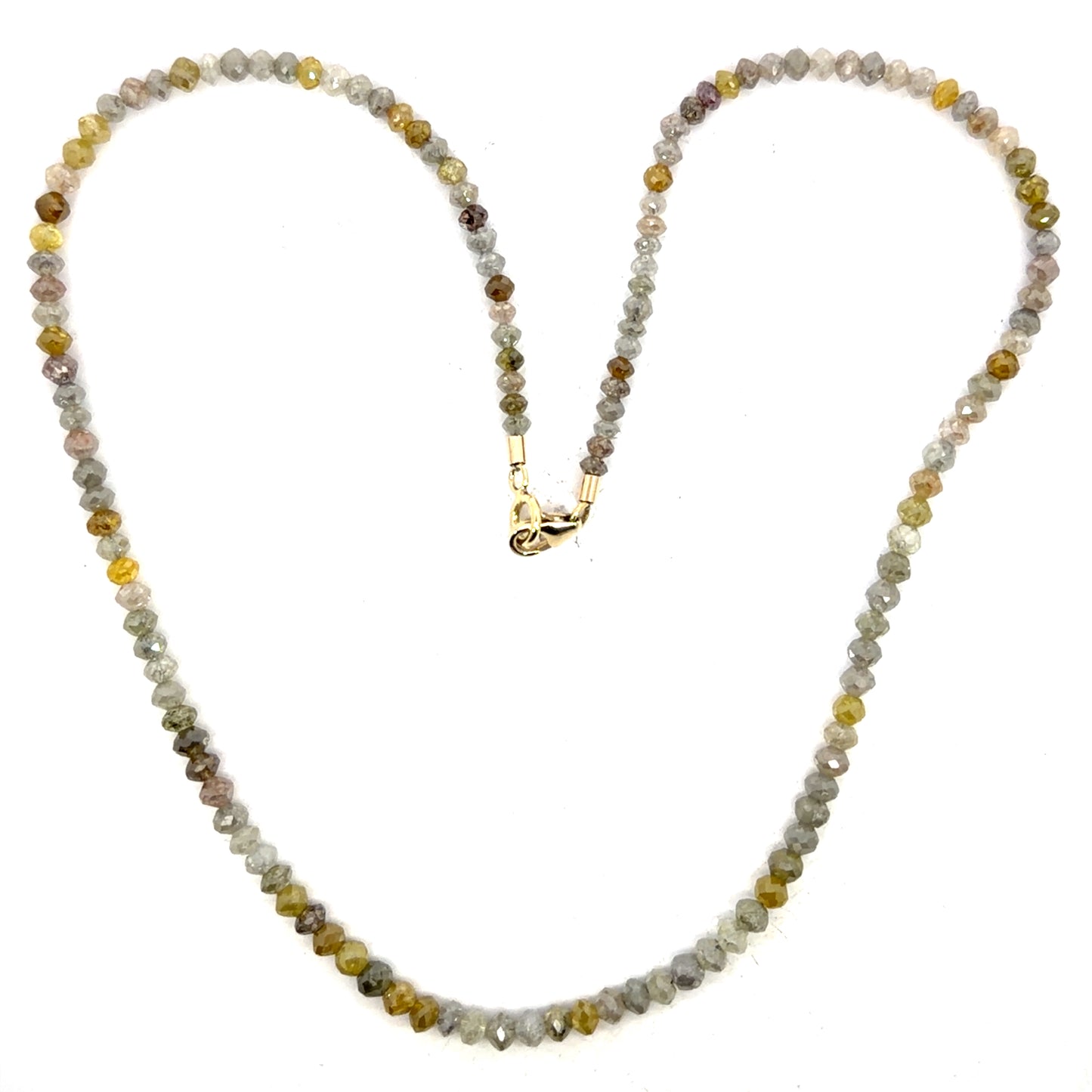 43.55ct Yellow and Grey Multicolored Diamond Necklace