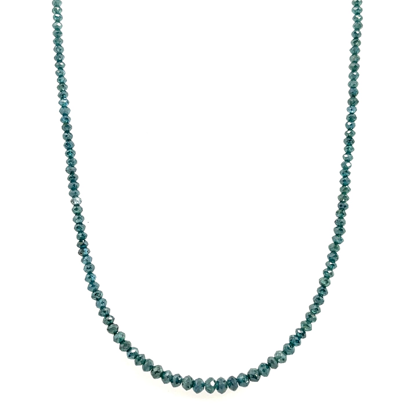 Blue Diamond Strand with Yellow Gold Clasp