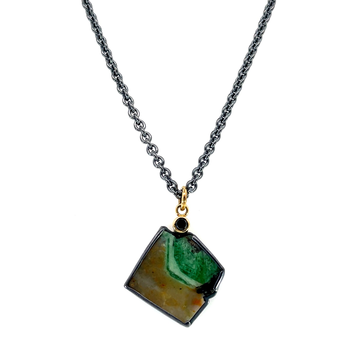 Emerald in Matrix Pendant