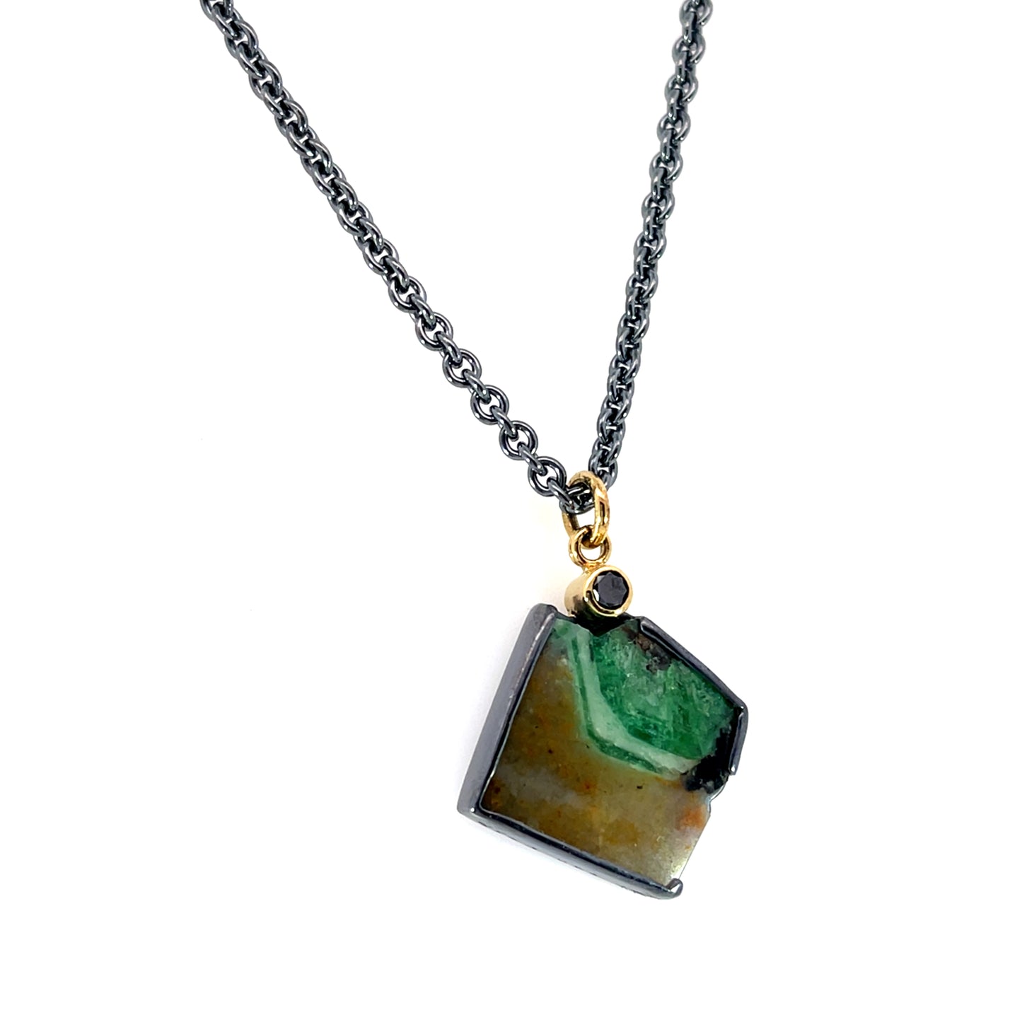 Emerald in Matrix Pendant