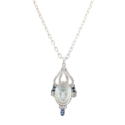 Lady in the Moonstone Pendant