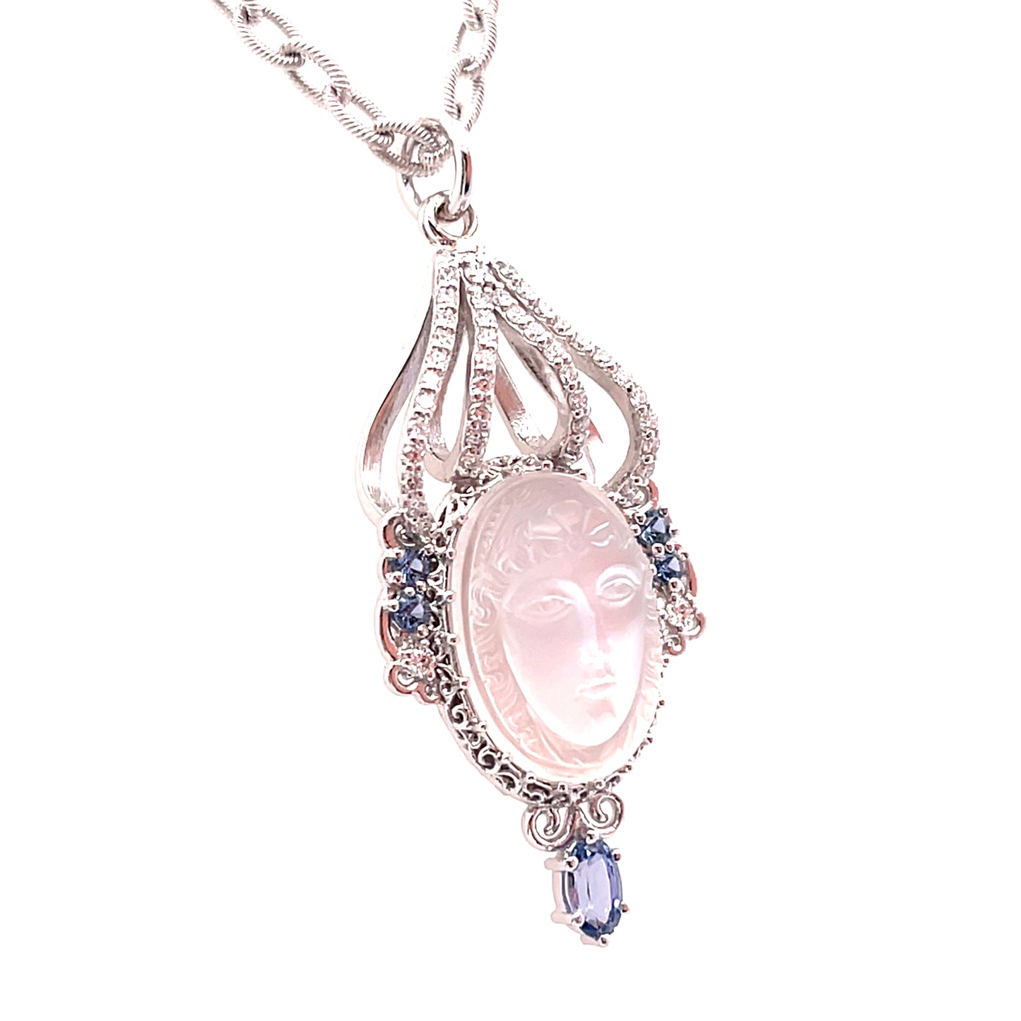 Lady in the Moonstone Pendant