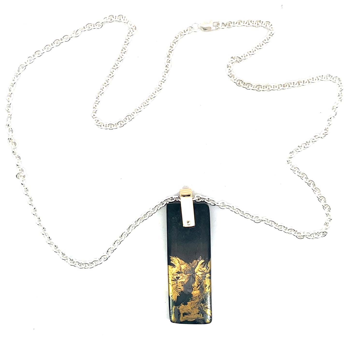 Men’s Jade Pendant in 18k Gold & Sterling Silver