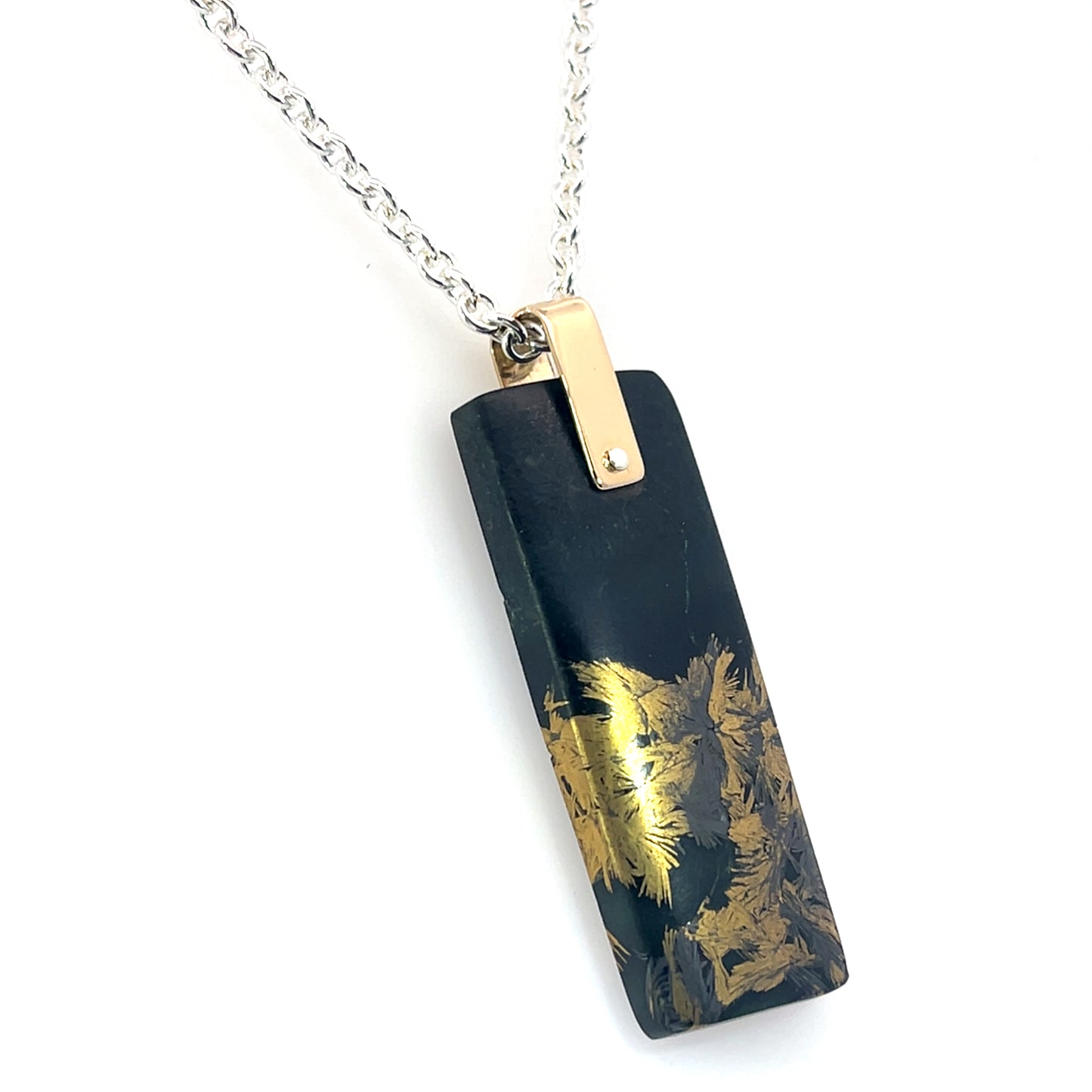 Men’s Jade Pendant in 18k Gold & Sterling Silver