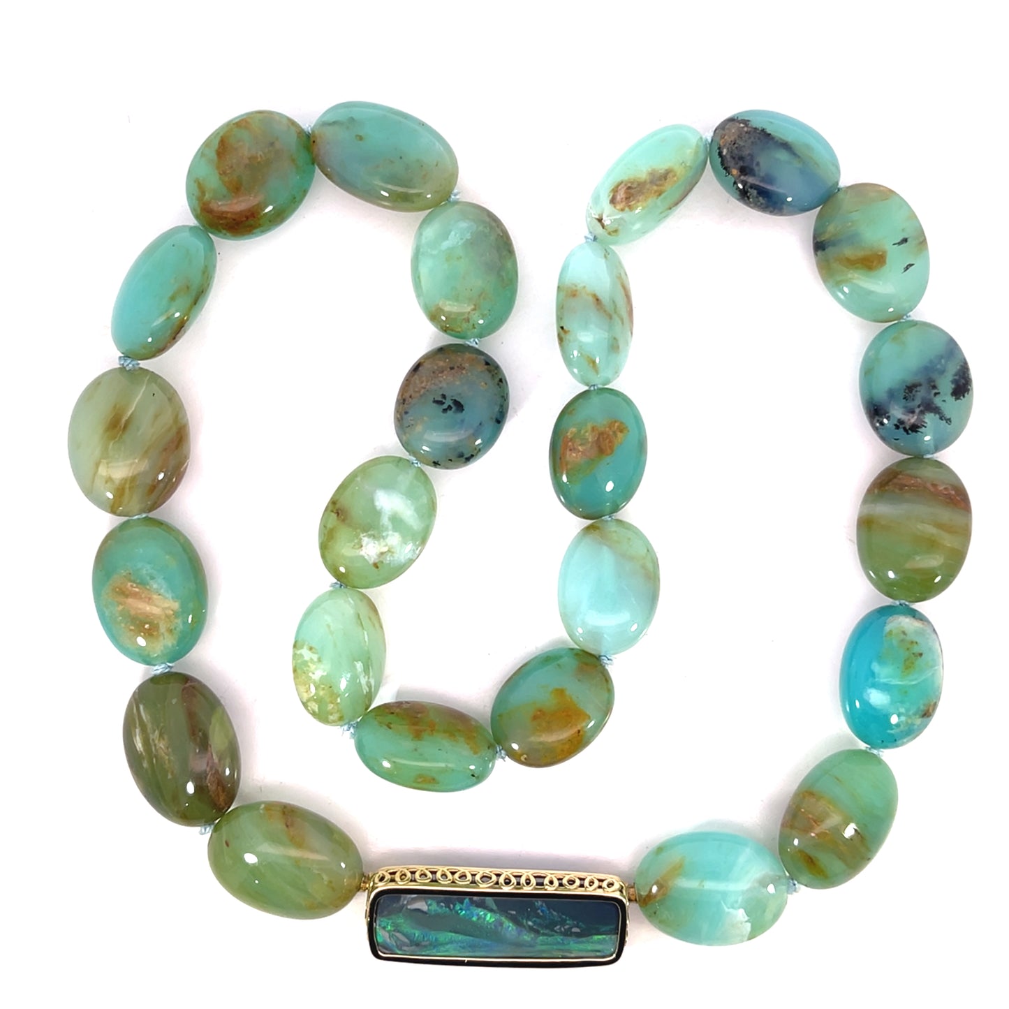 18k Yellow Gold Black Opal Modullyn Clasp