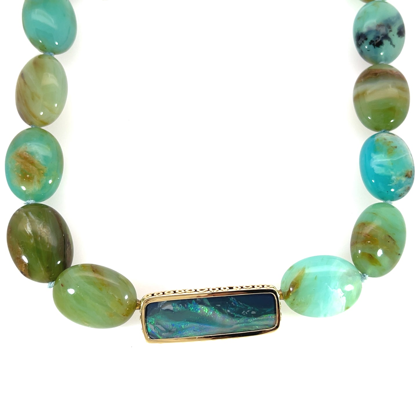 18k Yellow Gold Black Opal Modullyn Clasp