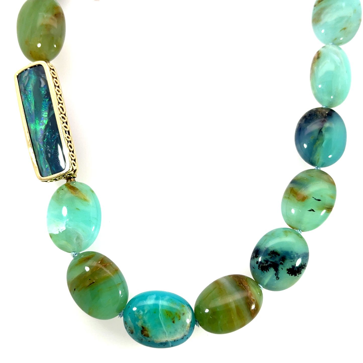 18k Yellow Gold Black Opal Modullyn Clasp