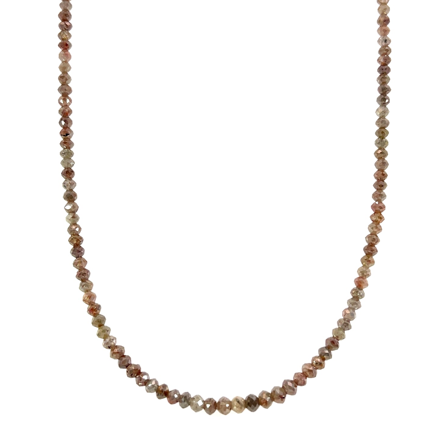 Pink Diamond Strand with 14k Rose Gold Clasp parts