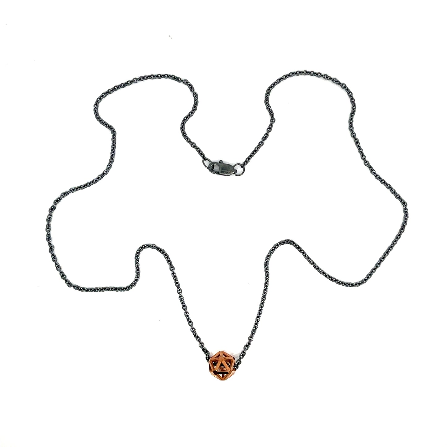 Rose Gold Plated Isohedron Necklace
