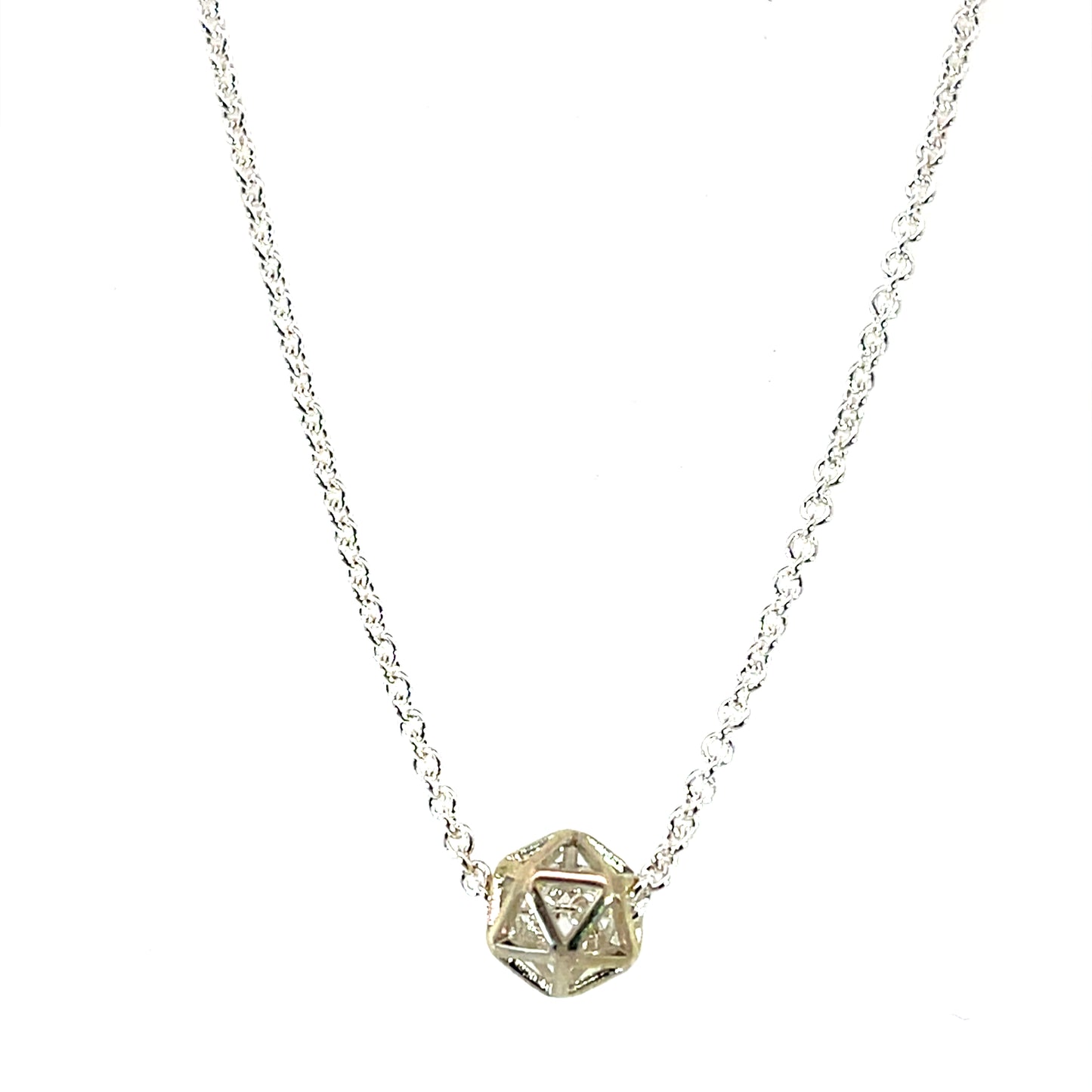 Sterling Silver Isohedron Necklace