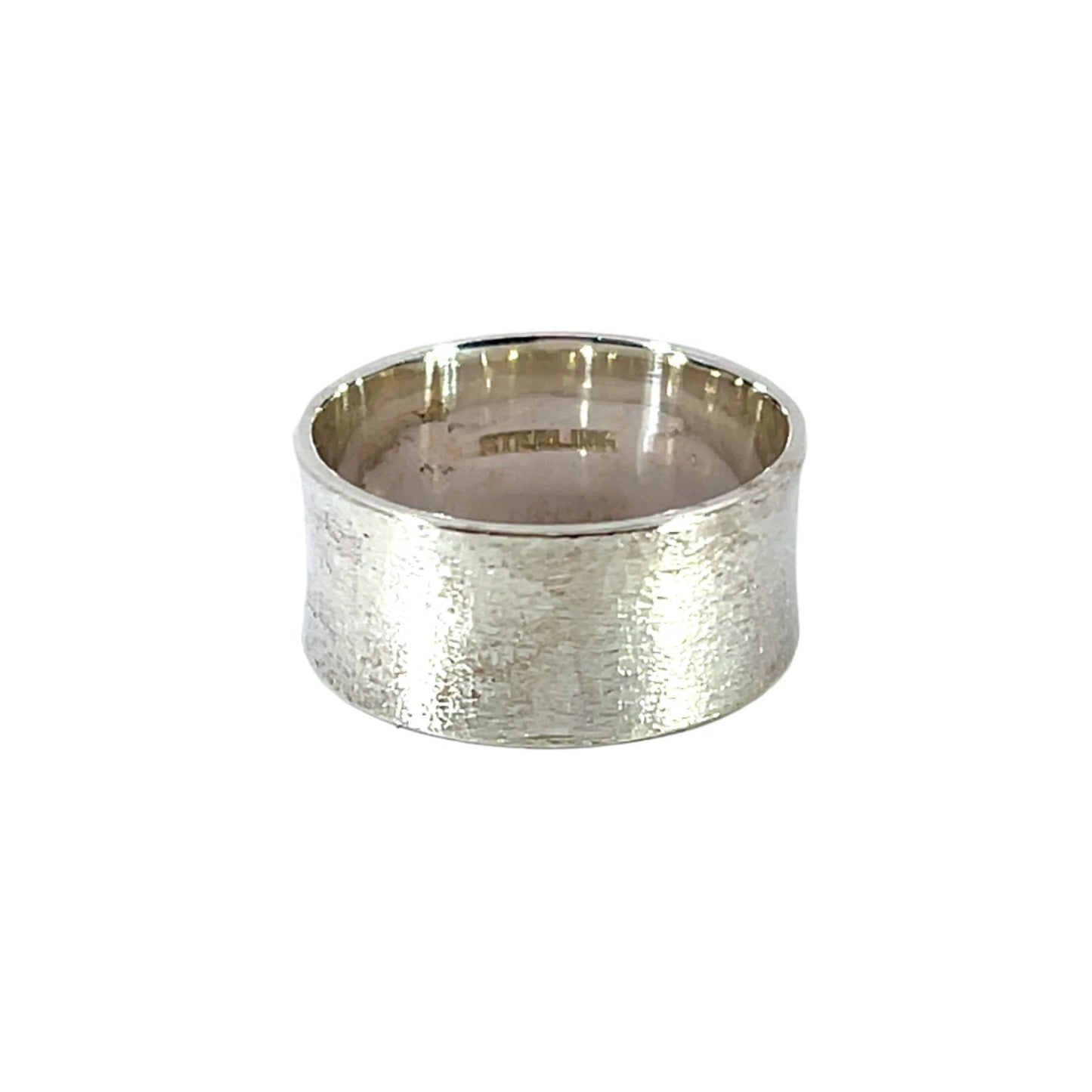 10.2mm Sterling Silver Wide Band
