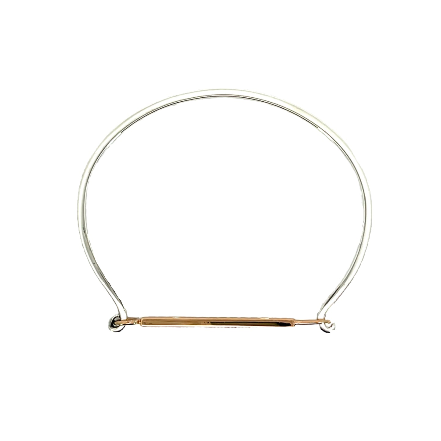 Sterling Silver and 18k Rose Gold Bracelet with Champagne Diamonds