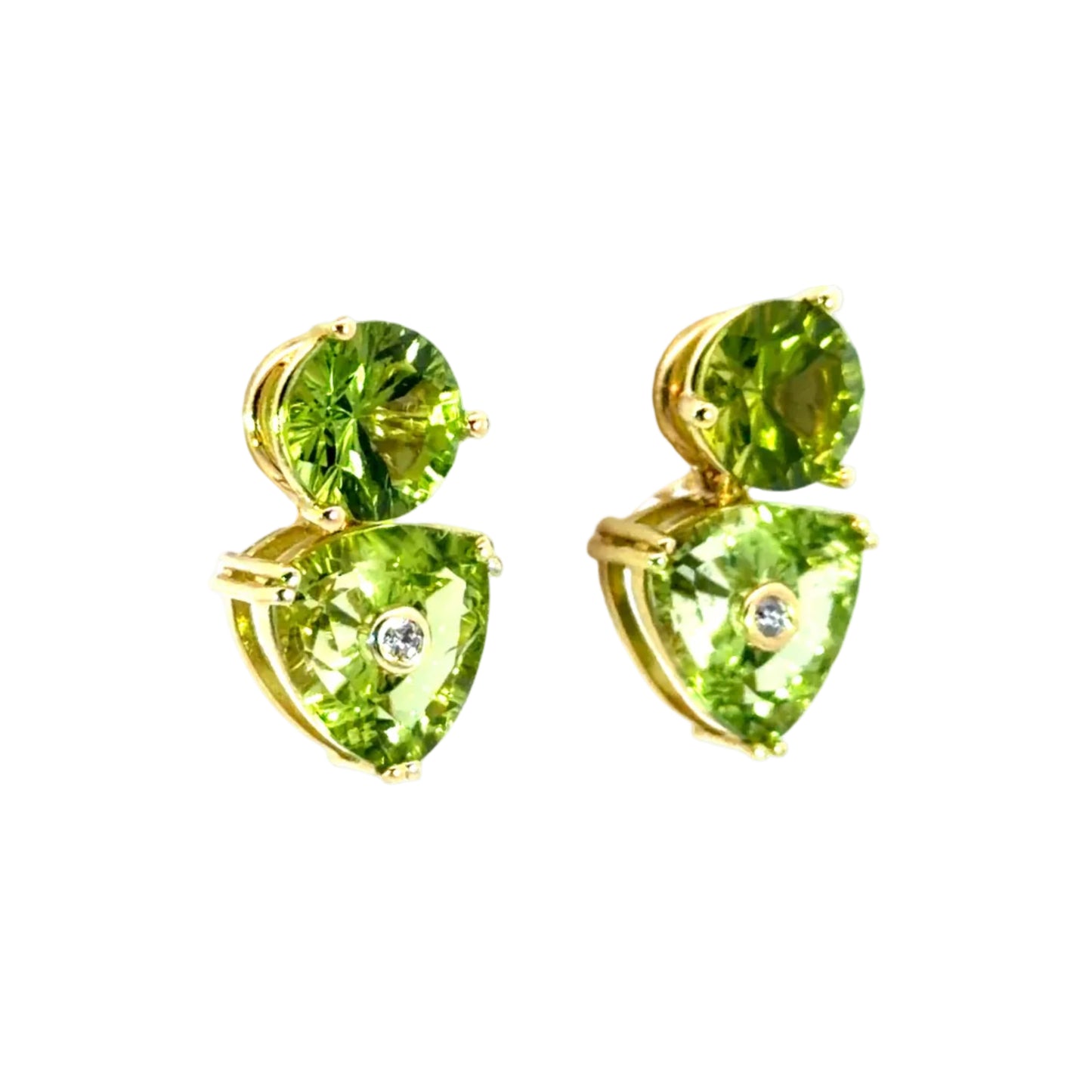 18k Yellow Gold Peridot Torus Earring Jackets