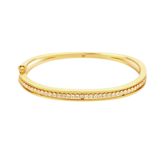 18k Yellow Gold Floating Bar Bracelet