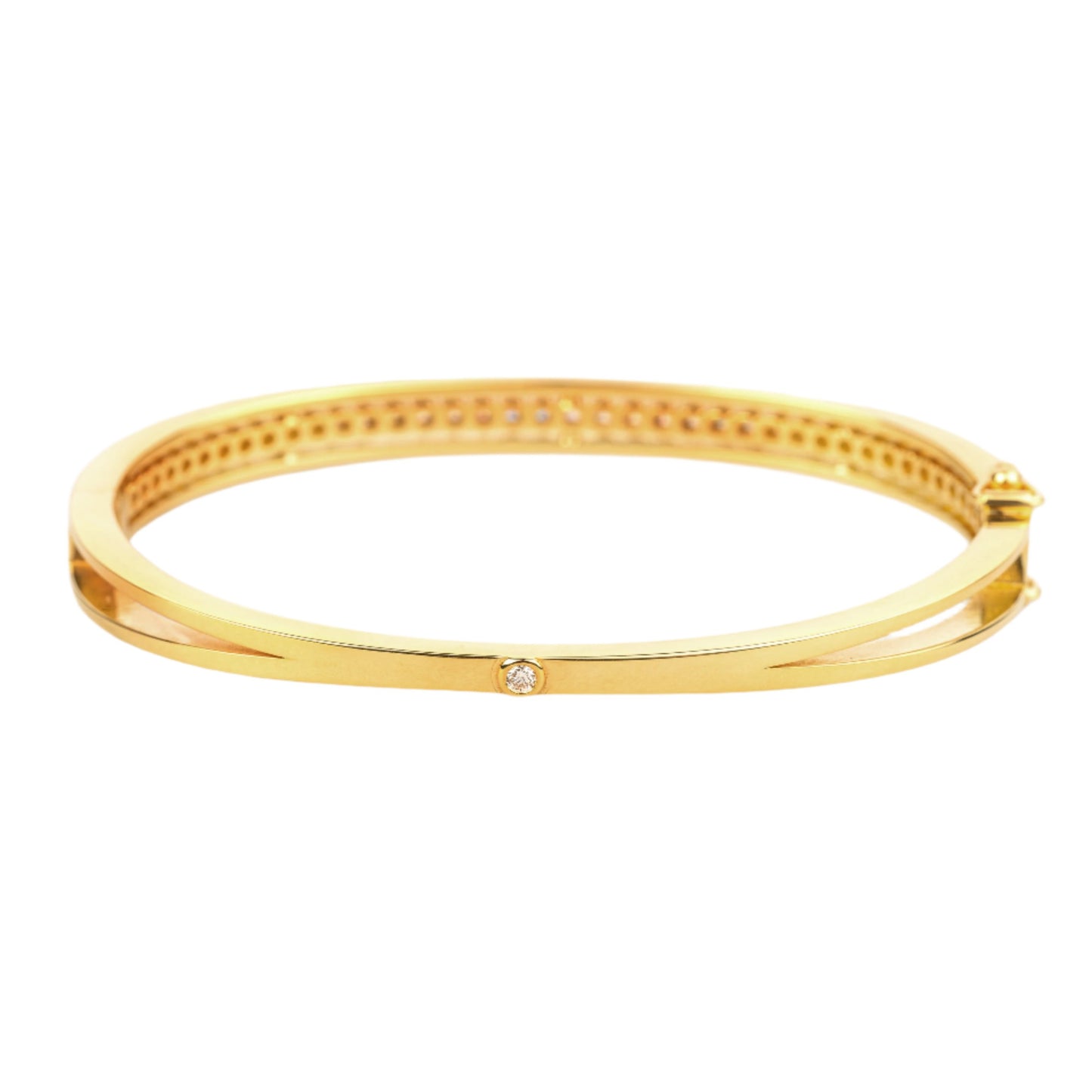 18k Yellow Gold Floating Bar Bracelet
