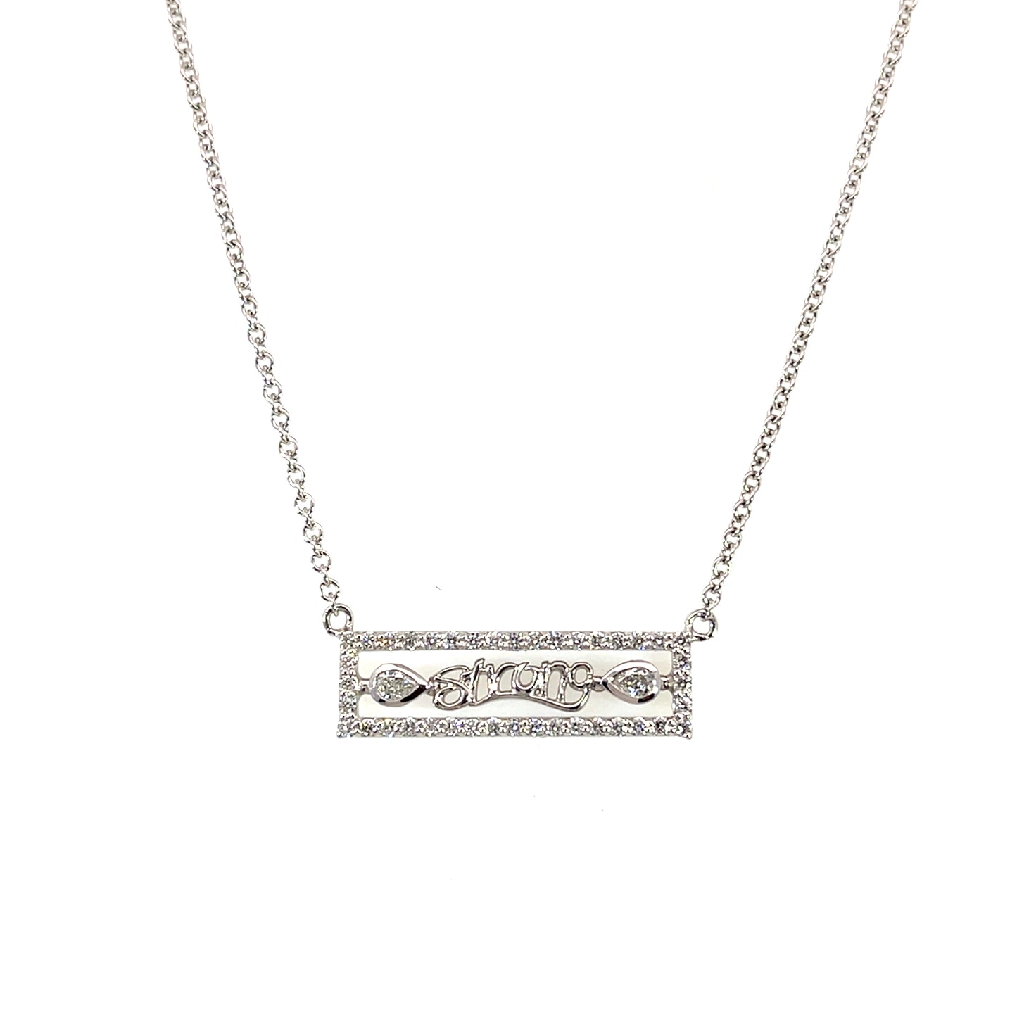 Strong Pair Diamond Bar Necklace