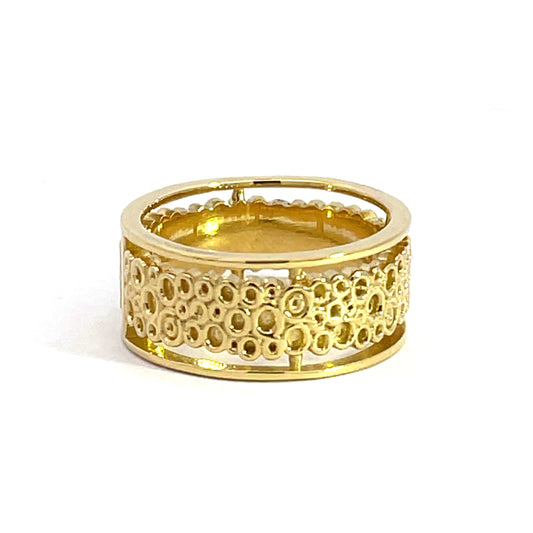 18k Yellow Gold Floating Circle Band