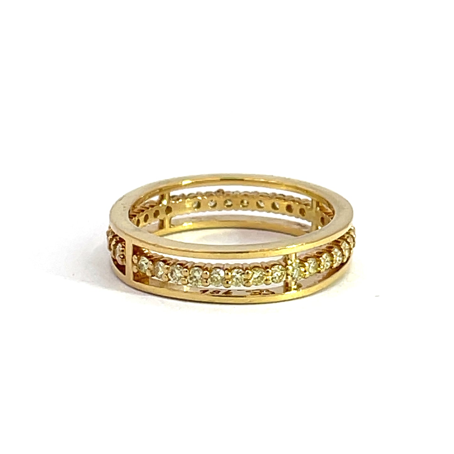 18k Yellow Gold and Yellow Diamond Floating Ring