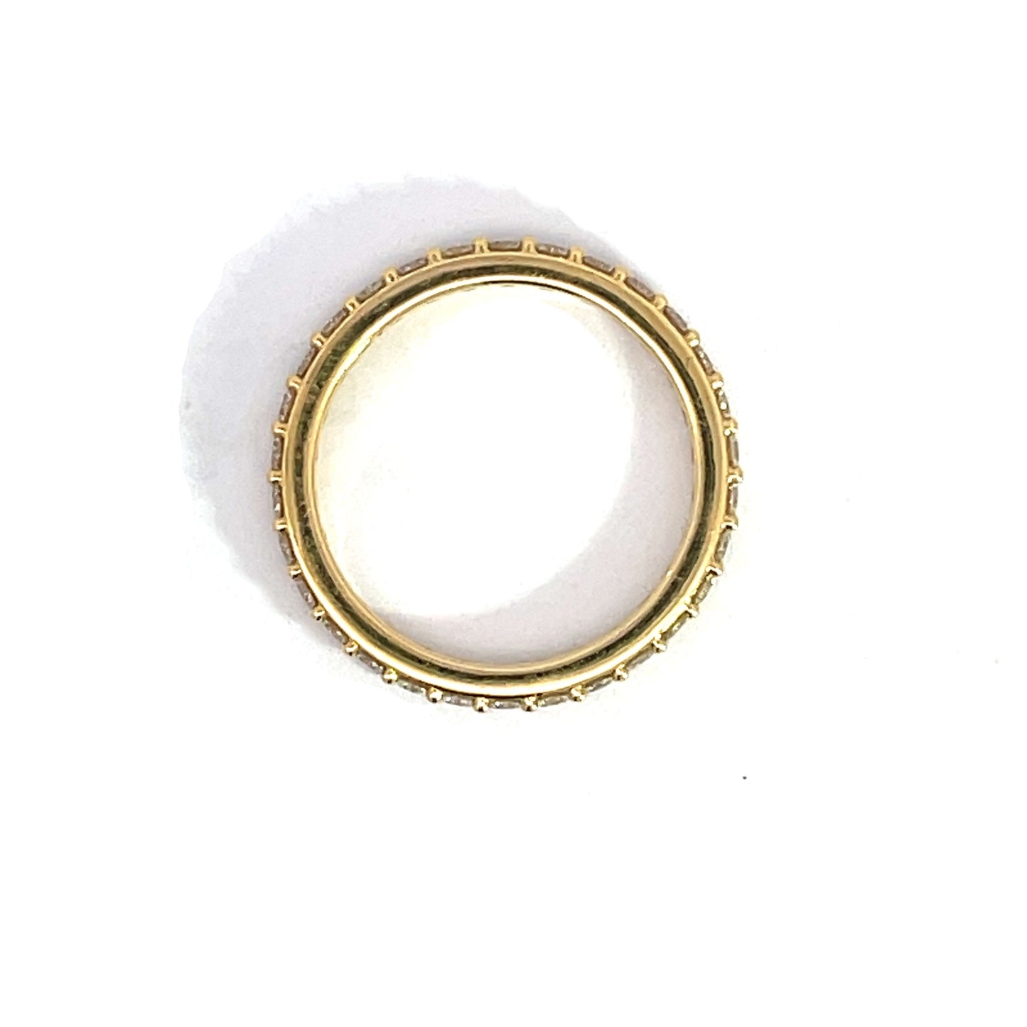 18k Yellow Gold Anniversary Band with 2mm Brown Diamonds