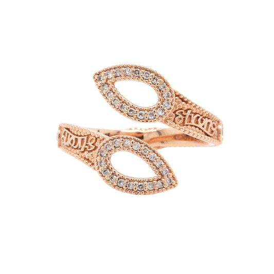 18k Rose Gold Strong Pair Diamond Ring