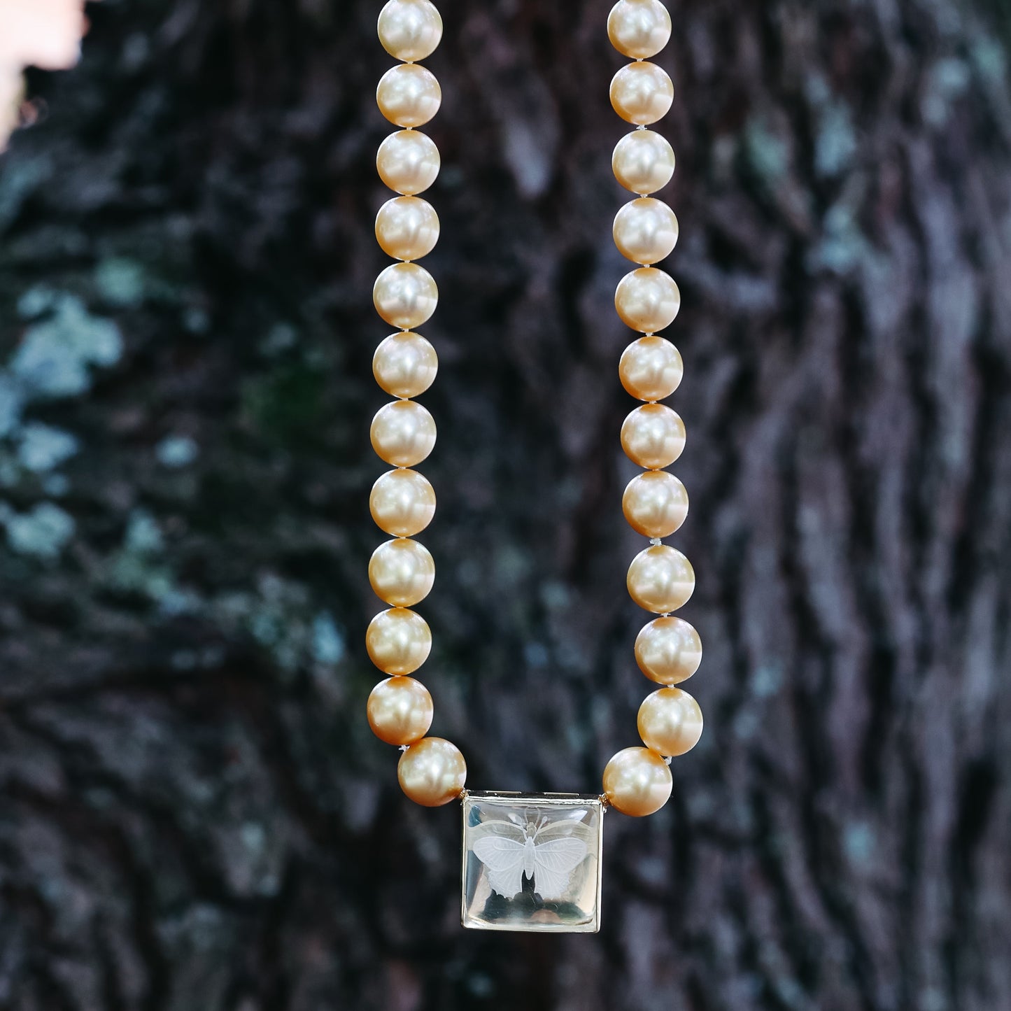 Ombré Golden Pearl Necklace – 24.5" Strand