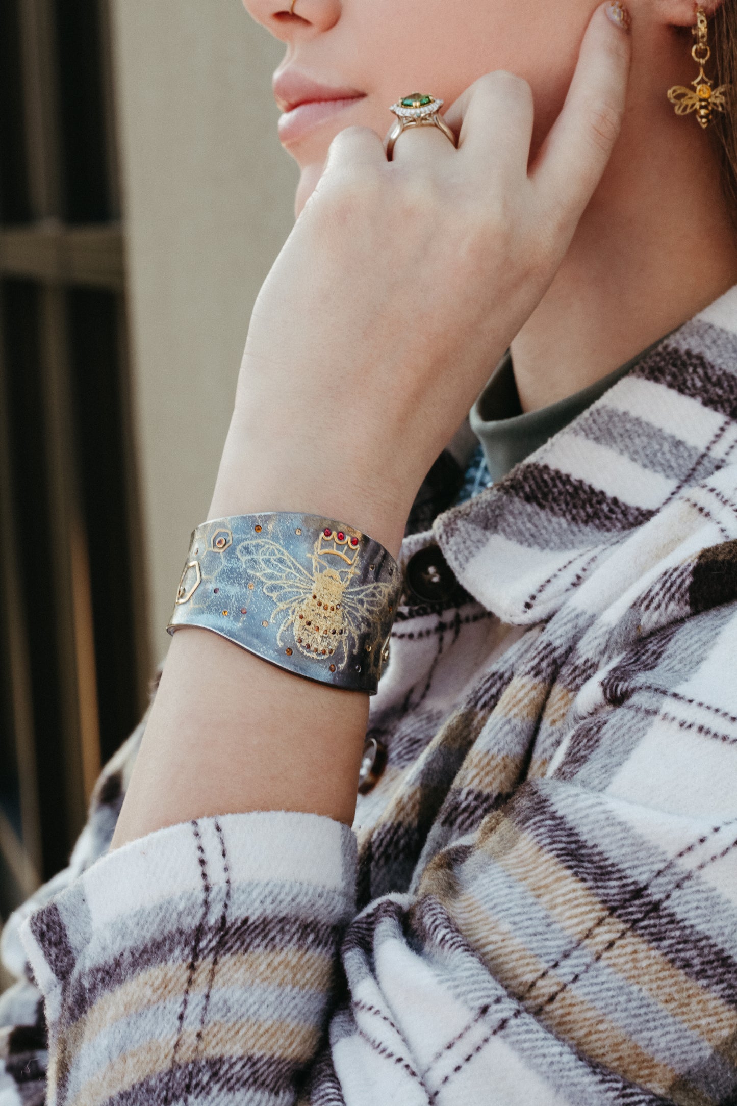 "Bee Strong" Cuff Bracelet