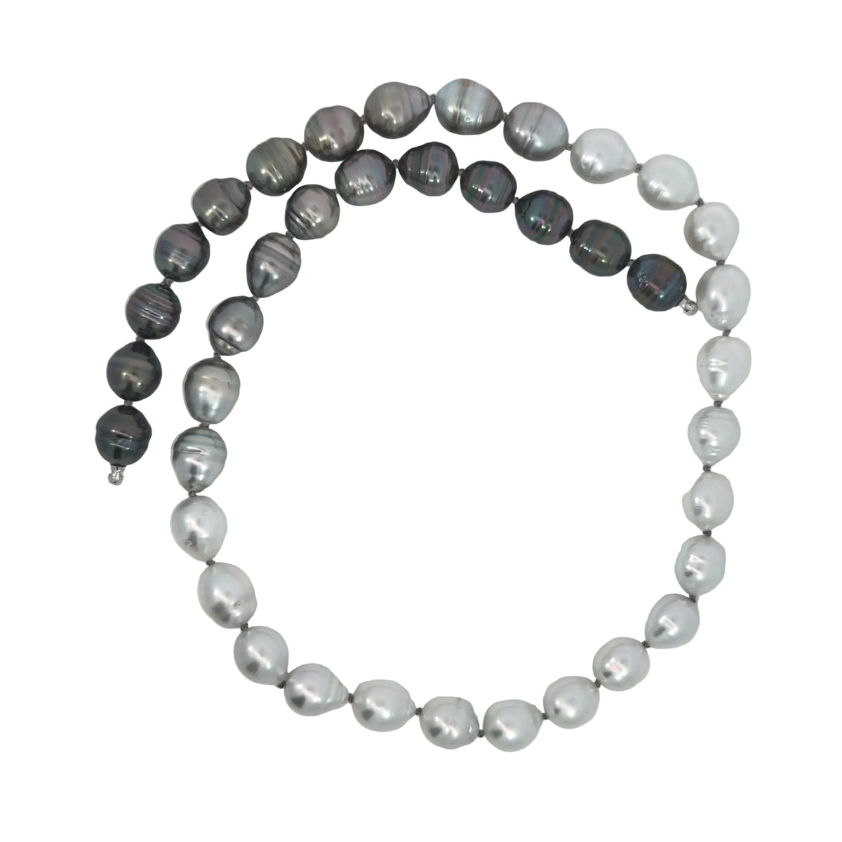 Ombre Grayscale Baroque Pearl Strand