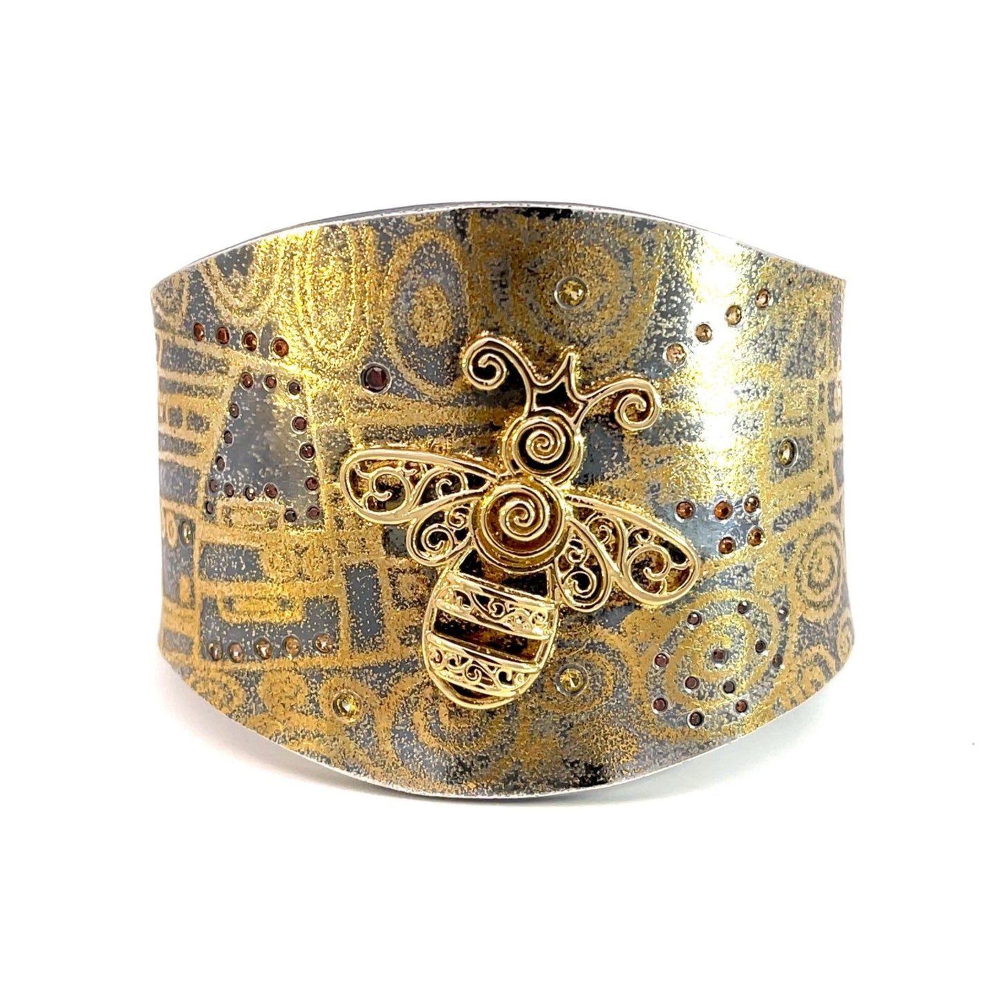 "Bee Klimt" Cuff Bracelet