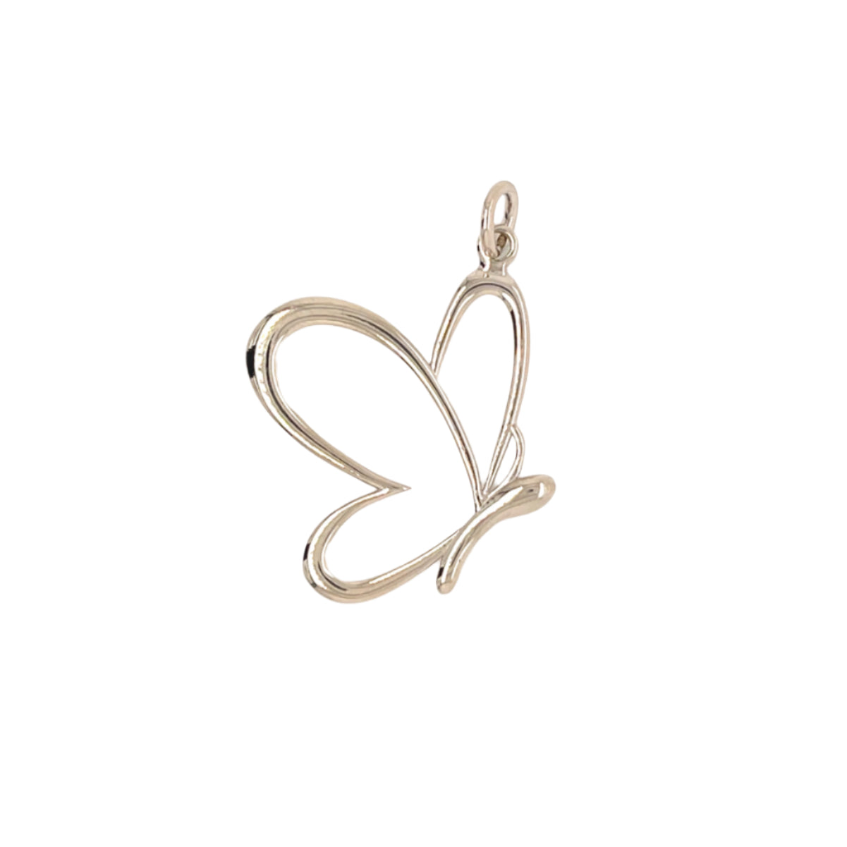 Large 18k White Gold Butterfly Pendant