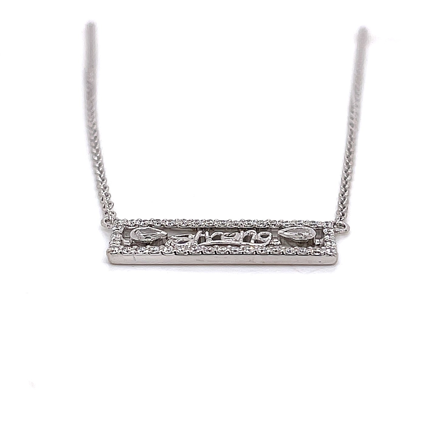 Strong Pair Diamond Bar Necklace