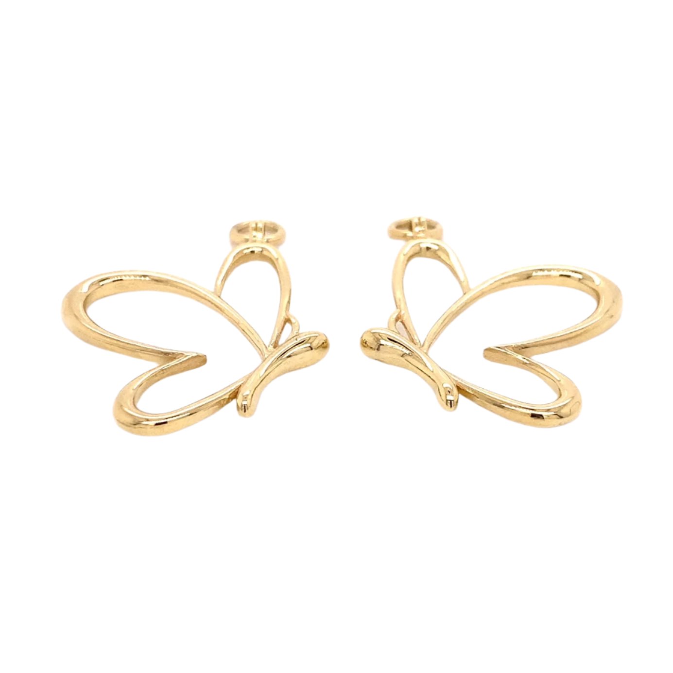 Custom jewelry, 18k yellow gold butterfly jackets, llyn strong, Greenville, SC