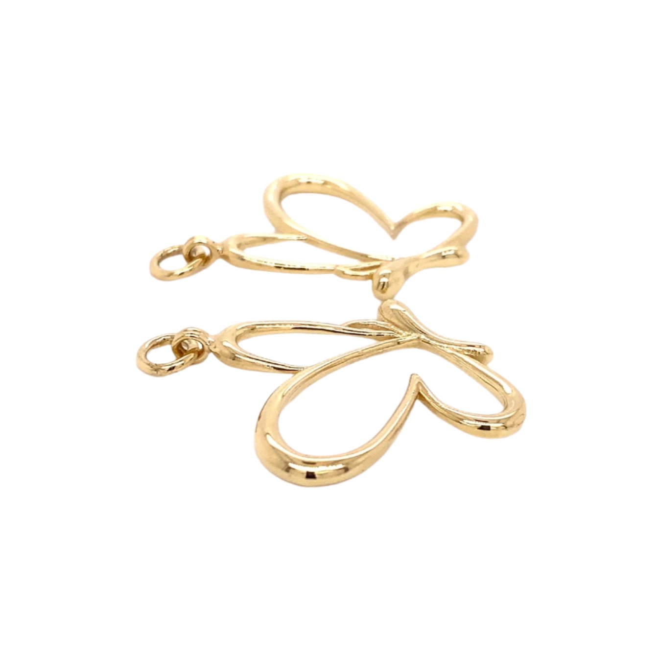 Custom jewelry, 18k yellow gold butterfly jackets, llyn strong, Greenville, SC