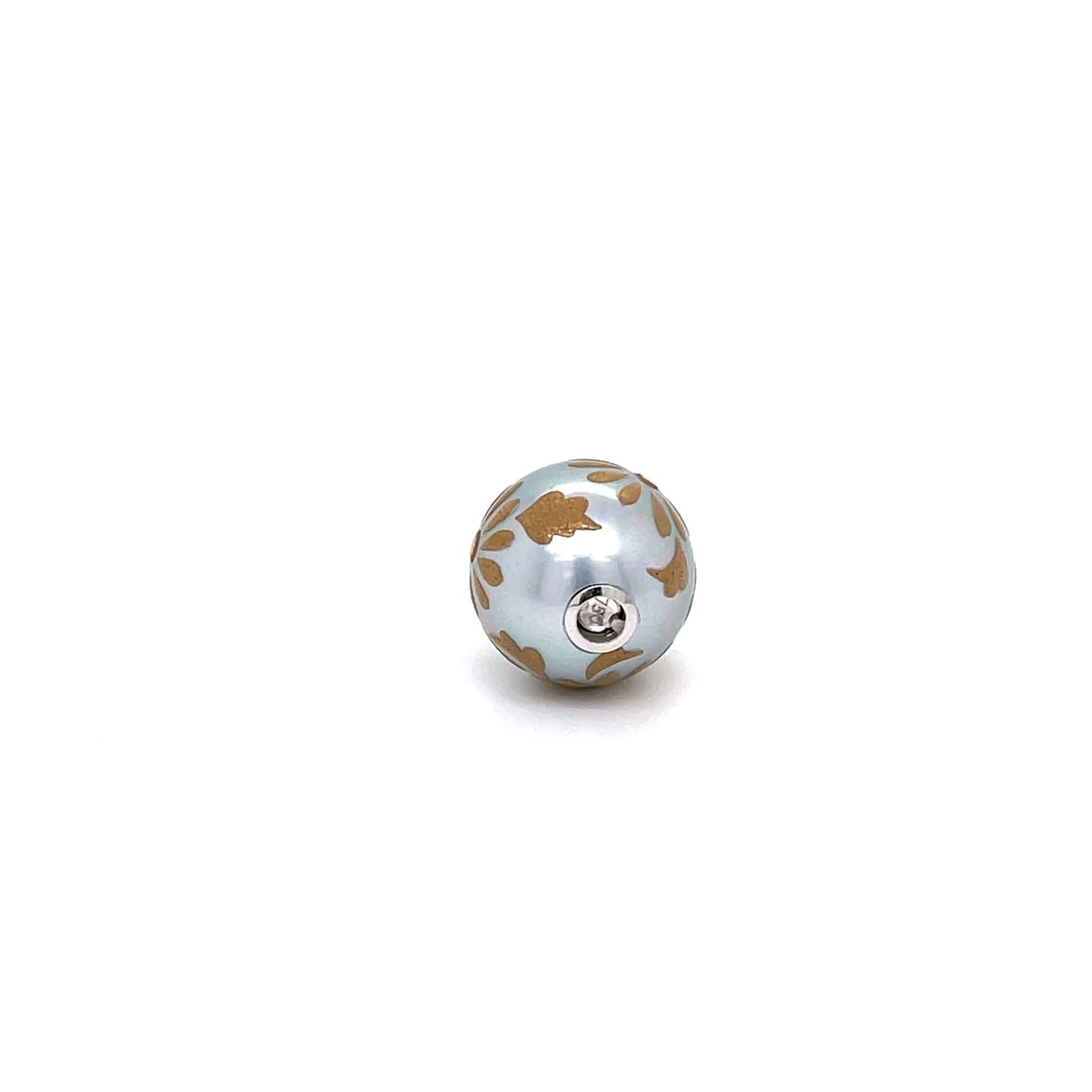 Custom jewelry, gold flower maki-e pearl clasp, llyn strong, Greenville, SC