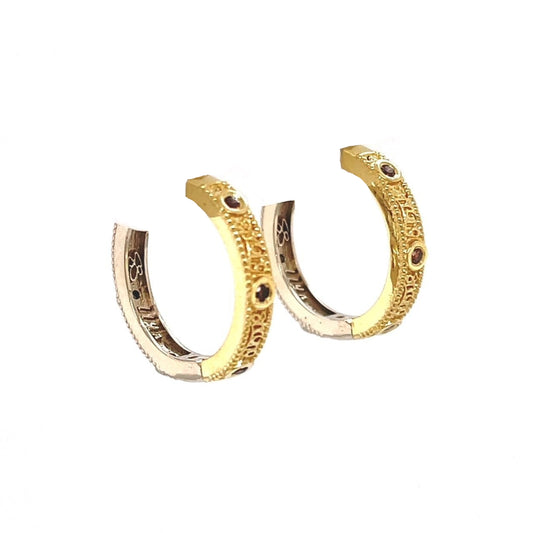 Strong Pair Hoops with White and Red Diamonds