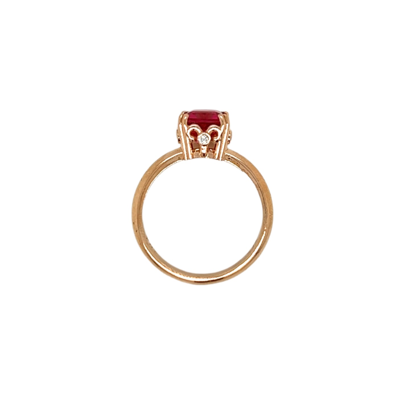 20k Rose Gold and Pink Tourmaline Ring