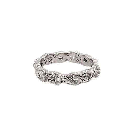 18k White Gold Strong Pair Band