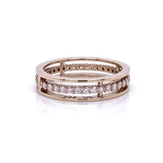 Custom Jewelry, 18k white gold floating ring, Sydney Strong, Greenville, South Caorlina
