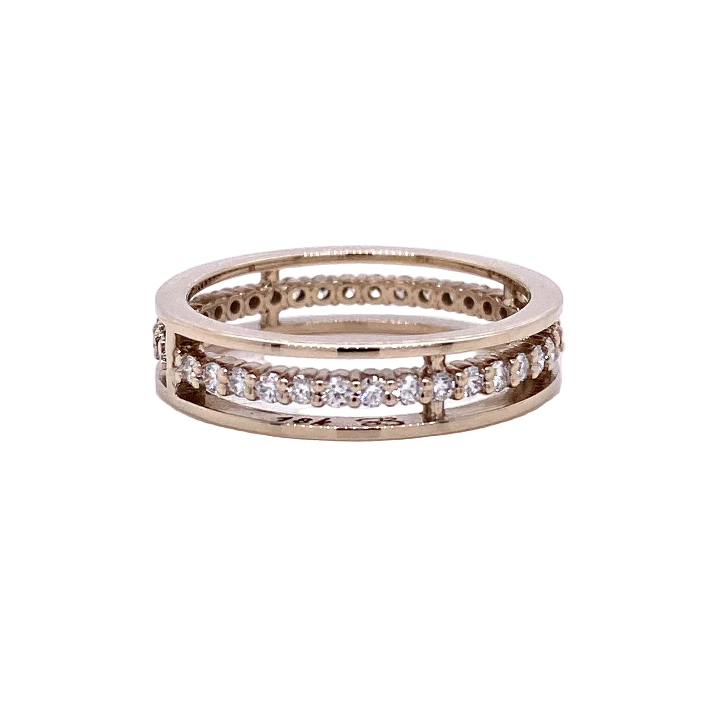 Custom Jewelry, 18k white gold floating ring, Sydney Strong, Greenville, South Caorlina