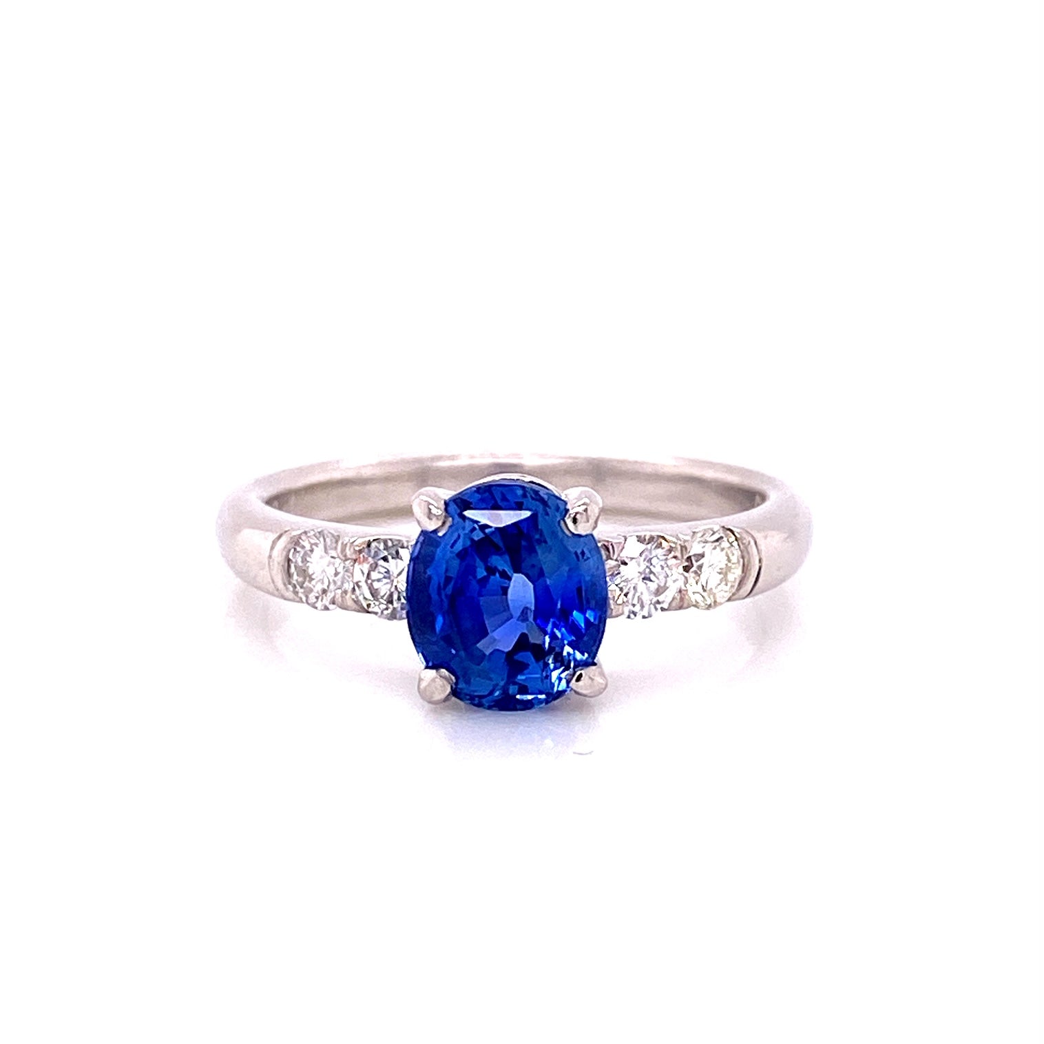 Custom Jewelry, ring, platinum, sapphire, engagement ring, white diamonds, Llyn strong, Greenville, South Carolina