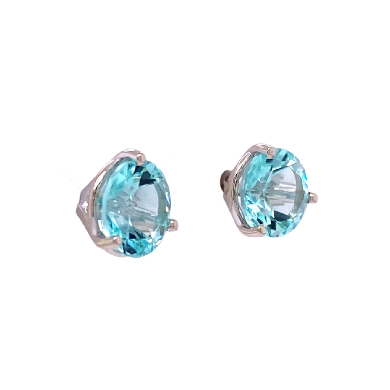 Custom Jewelry, Blue Tourmaline Studs, llyn strong, Greenville, South Carolina