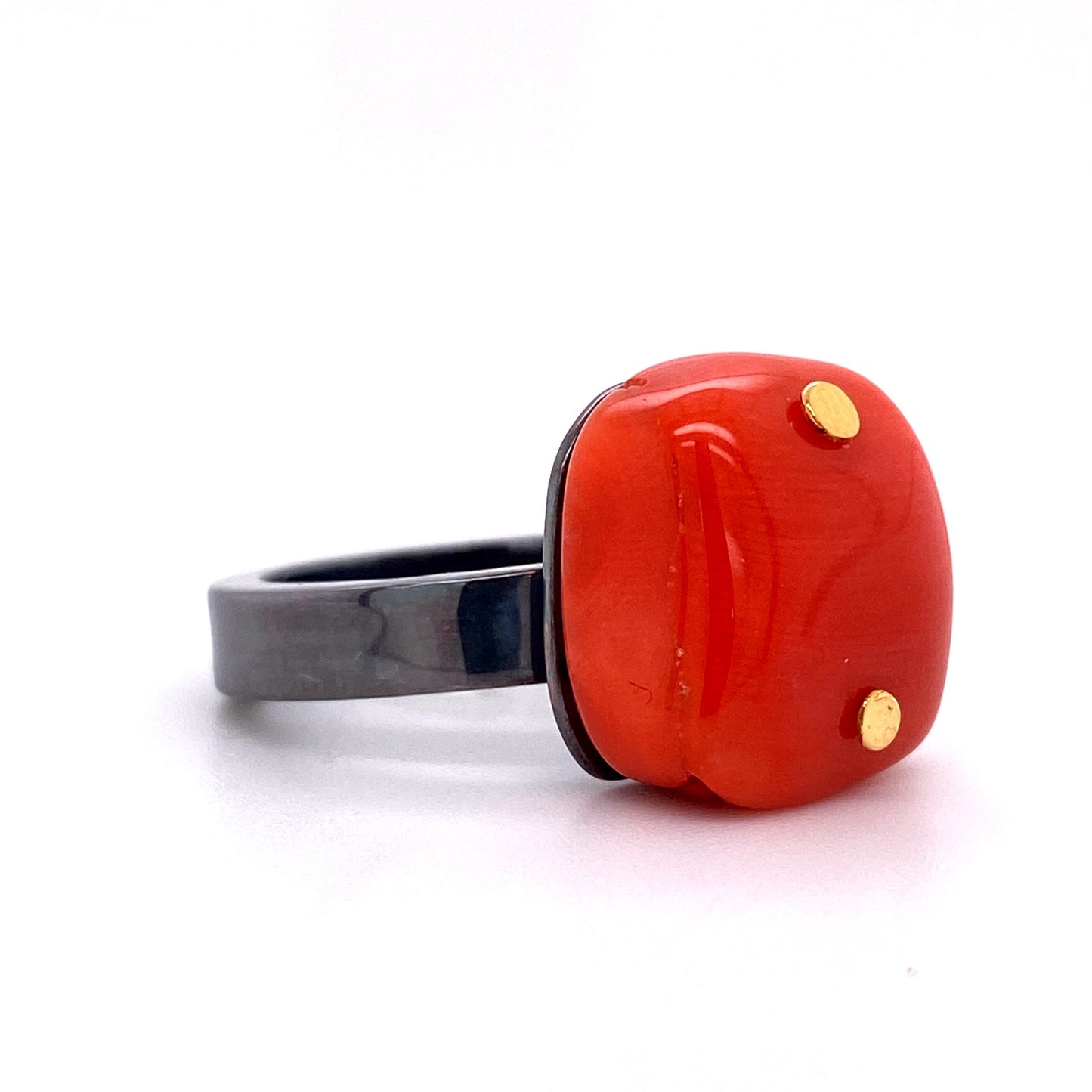 Custom Jewelry, coral nugget ring, llyn strong, Greenville, South Carolina