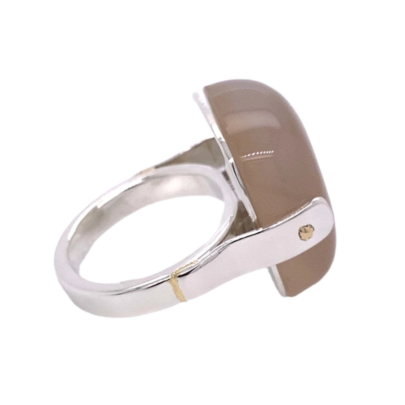 Custom Jewelry, brown and white druzy ring, llyn strong. greenville, south carolina