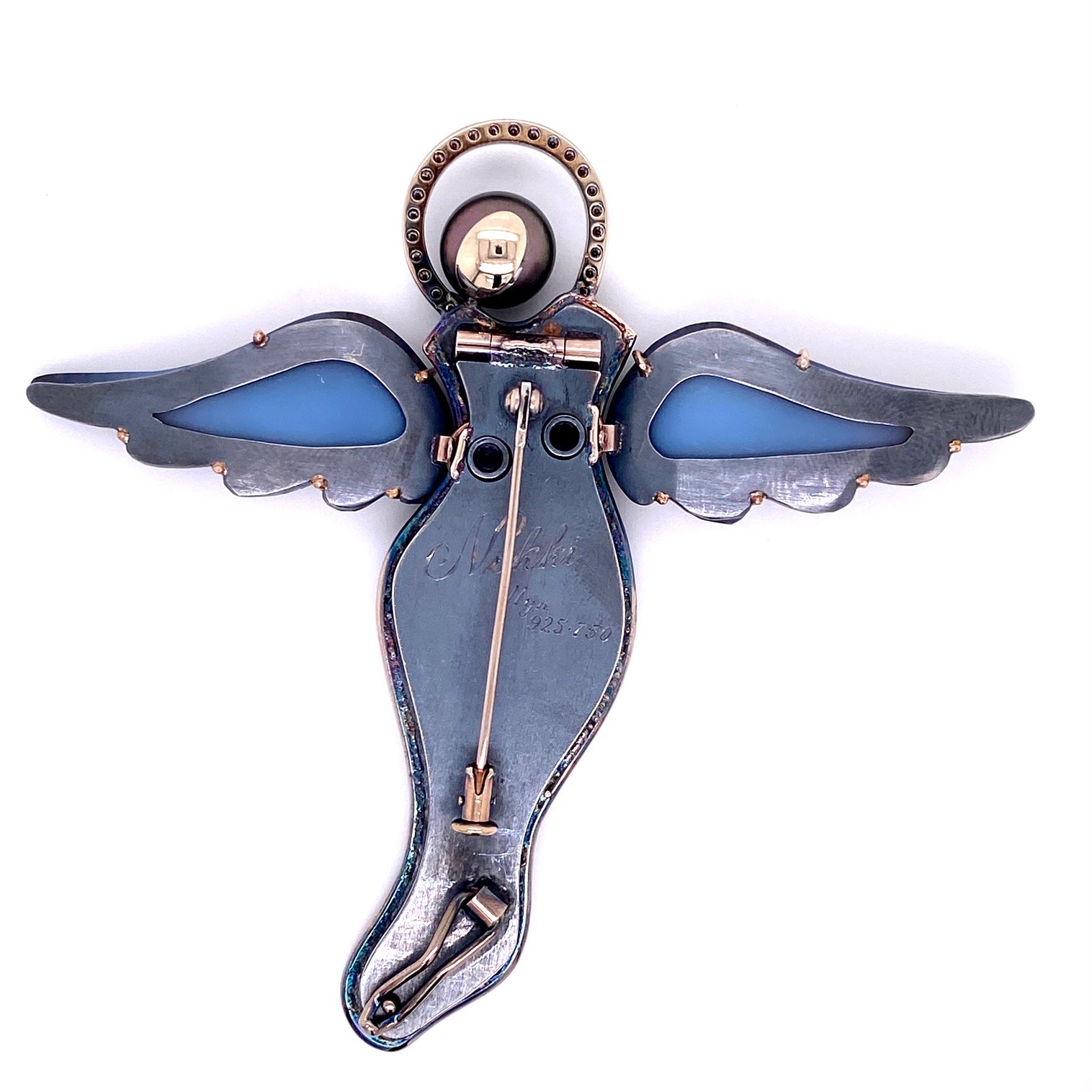 custom jewelry, gold, silver, quartz, pearl, angel, brooch, earring, llyn strong, greenville, south carolina